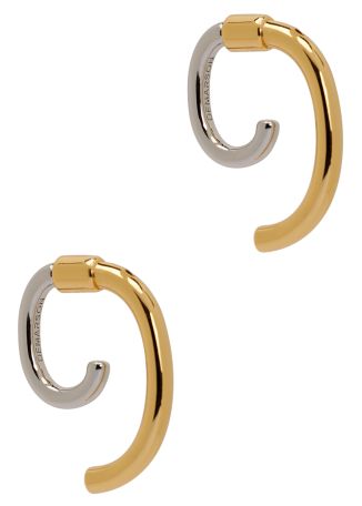 Luna two-tone hoop earrings