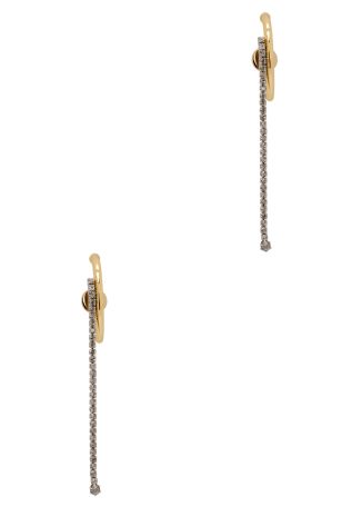 Melissa crystal-embellished 12kt gold-plated drop earrings