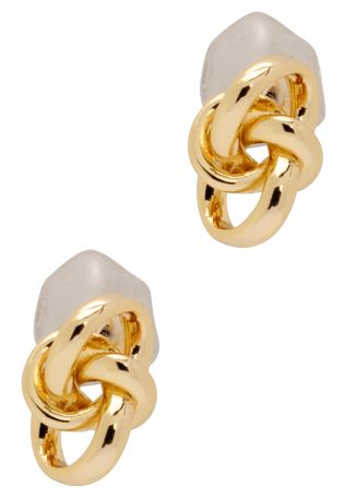 Taylor two-tone 12kt gold-plated drop earrings