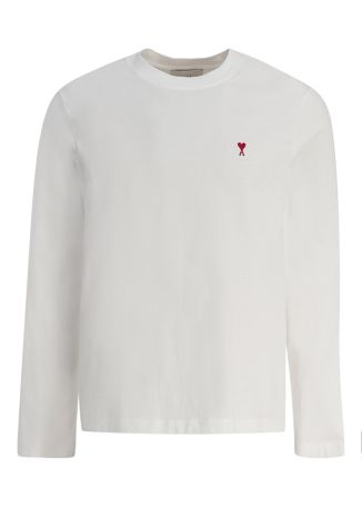 White logo-embroidered cotton shirt