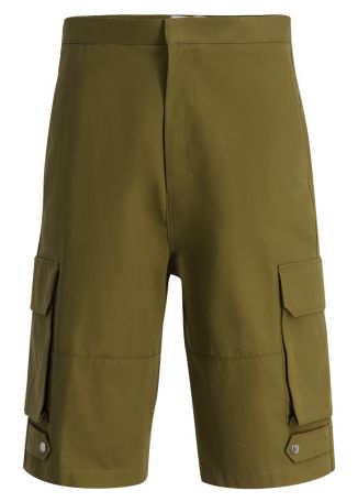 Brown cotton cargo shorts