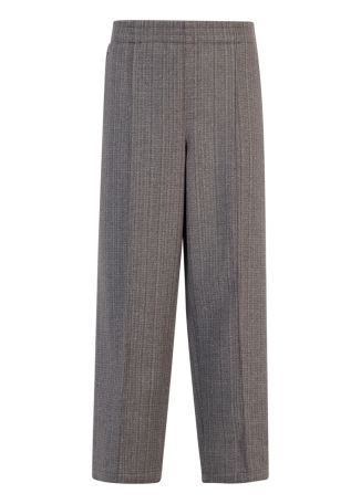 Grey herringbone wool-blend trousers