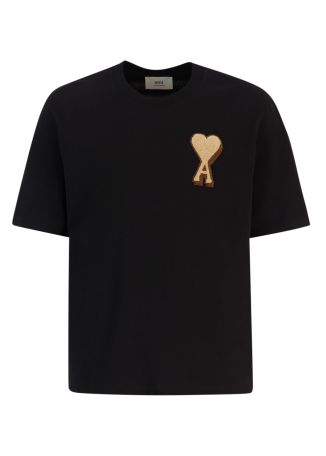 Black logo cotton T-shirt