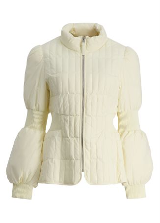 Felicia white quilted jacket