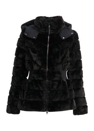 Miranda black hooded coat