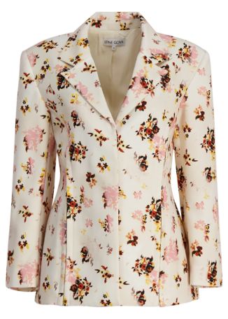 Floral-print blazer