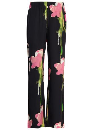 Floral-print trousers
