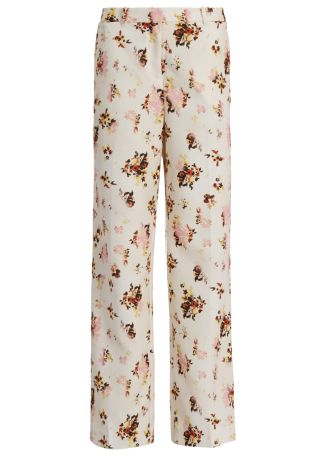 Floral-print trousers