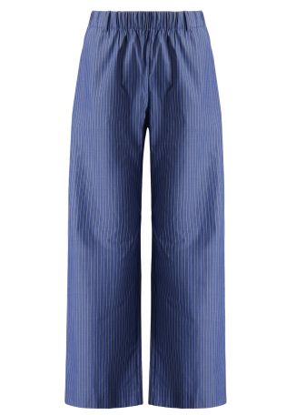 Pinstriped cotton trousers