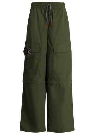 Green wide-leg trousers