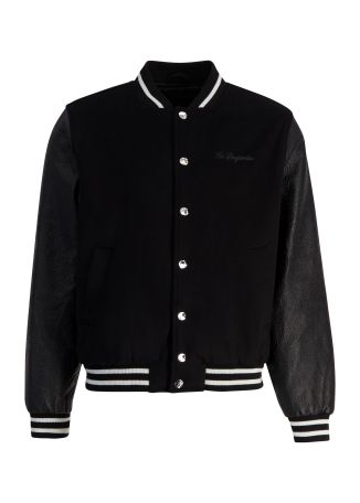 Two-tone wool-blend jacket