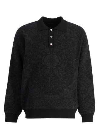 Patterned-jacquard wool-blend jumper