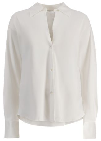 White silk blouse