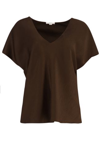 Burgundy satin blouse