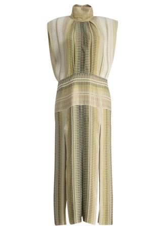Therion textured silk-blend midi dress