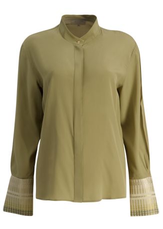 Charybdis green silk shirt