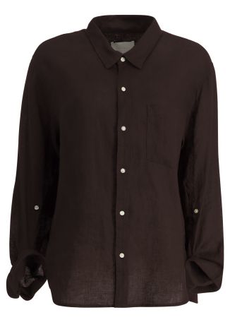 Kayla brown linen shirt