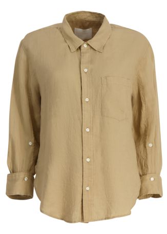Kayla beige linen shirt