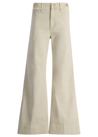 Skylar ivory wide-leg jeans
