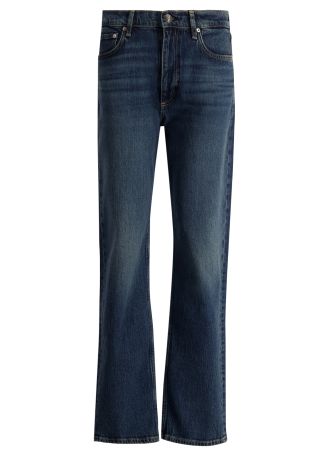 Blue straight-leg jeans