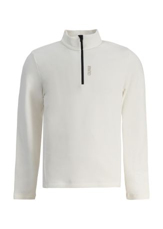White logo stretch-fleece sweatshirt