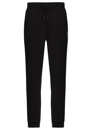 Black stretch-fleece sweatpants
