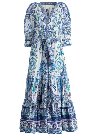 Isnik lullaby printed cotton maxi dress