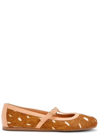 Aerati textured leather ballet flats