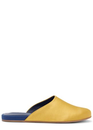 The slipper two-tone satin sandals