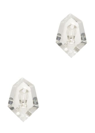 Tira geometric acrylic clip-on stud earrings