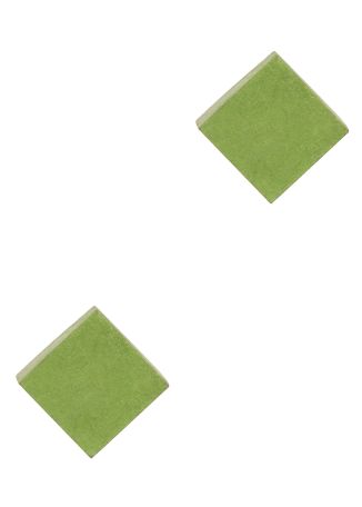 Venia green geometric wood clip-on stud earrings