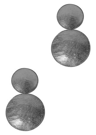 Arida silver geometric wood clip-on drop earrings