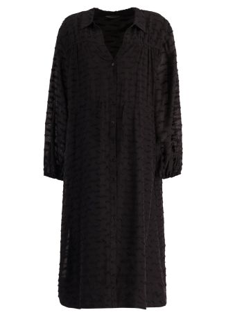 Samanarola black textured midi dress