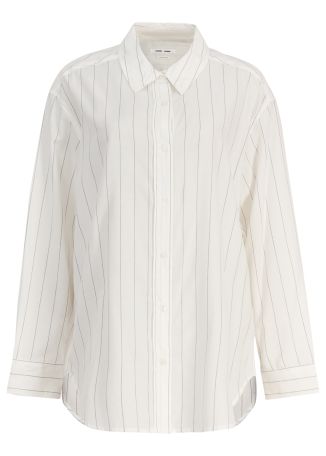 Salova white pinstriped cotton-blend shirt