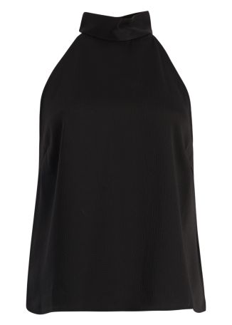 Sarheos black satin top