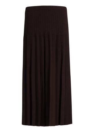 Lena brown pleated midi skirt