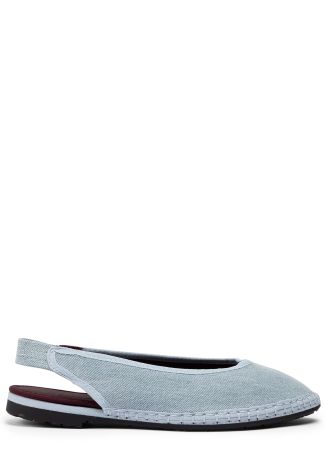 Narnia blue denim slingback sandals