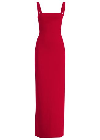 Joni red crepe maxi dress