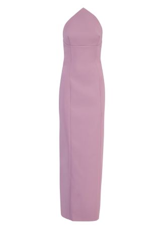 Senna pink strapless crepe maxi dress