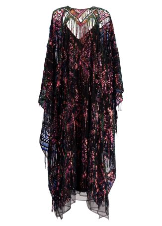 Casati sequin-embroidered mesh kaftan