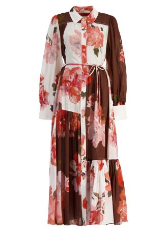 Esprit floral-print cotton maxi dress