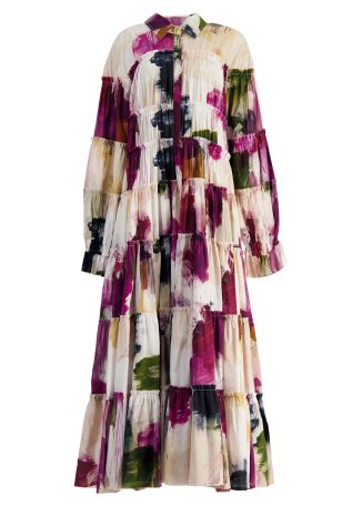Cait printed cotton maxi dress