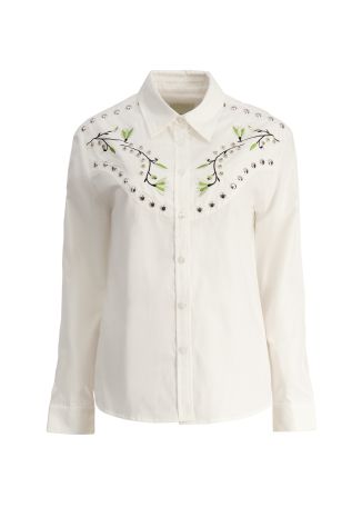 The Grammy floral-embroidered cotton shirt