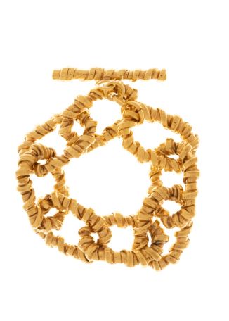 Signature textured 18kt gold-plated bracelet