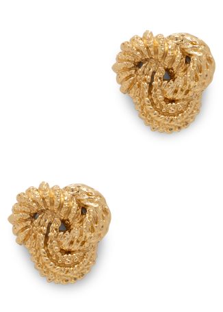 Phoebe textured 18kt gold-plated stud earrings