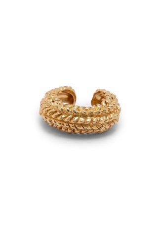 Gabby textured 18kt gold-plated ring