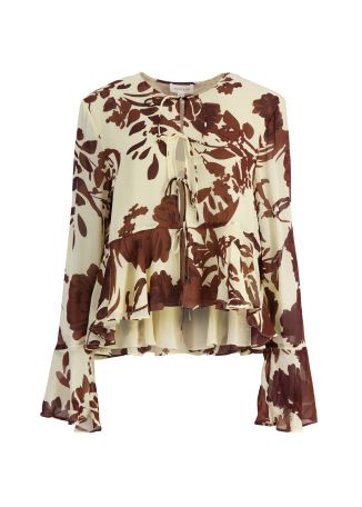 Noa floral-print georgette top