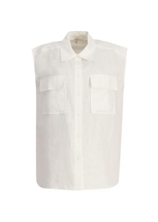 Wellington ivory linen shirt