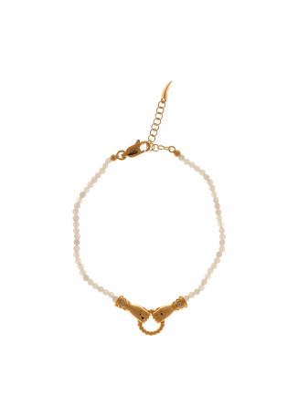 X harris reed in good hands gemstone-embellished 18kt gold-plated bracelet