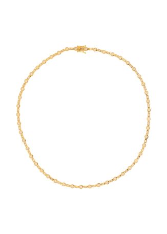 X lucy williams crystal-embellished 18kt gold-plated tennis necklace